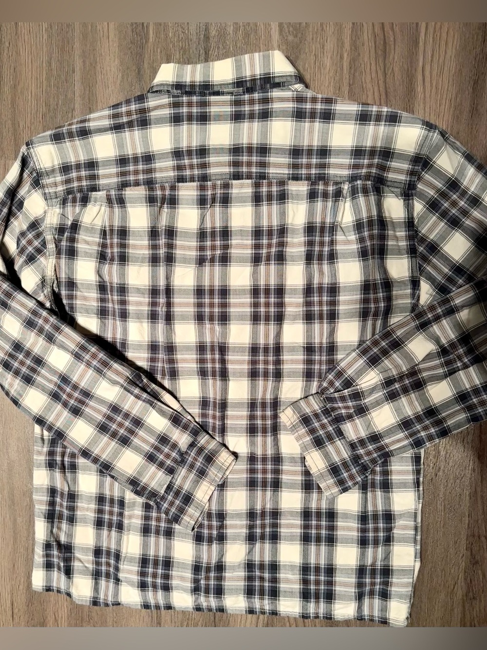 Carhartt Men's Multi/Off-white, Navy Neutral Plaid Button-Down Shirt Relaxed XL - Picture 2 of 7
